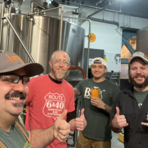 kristalweizen collab brew day with Wynkoop and 6 and 40 Brewing