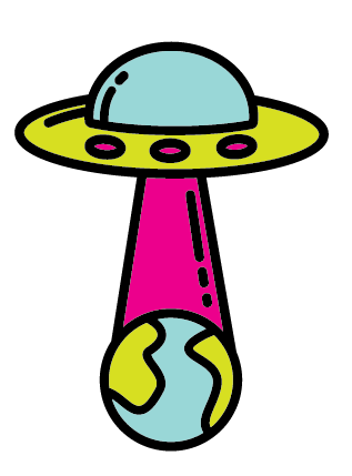 Image of spaceship contacting earth